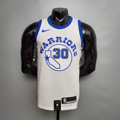 Camisa NBA Golden State Warriors #30 Curry - Retro Branca