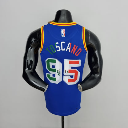 Camisa NBA Golden State Warriors #95 Toscano - Exclusiva México Azul