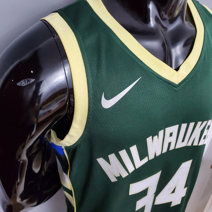 Camisa NBA Milwaukee Bucks #34 Antetokounmpo - Verde Fruta