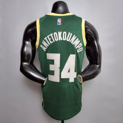 Camisa NBA Milwaukee Bucks #34 Antetokounmpo - Verde Fruta
