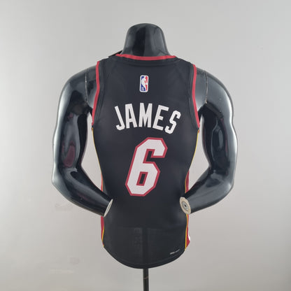 Camisa NBA Miami Heat #6 James - 75º Aniversário Preta
