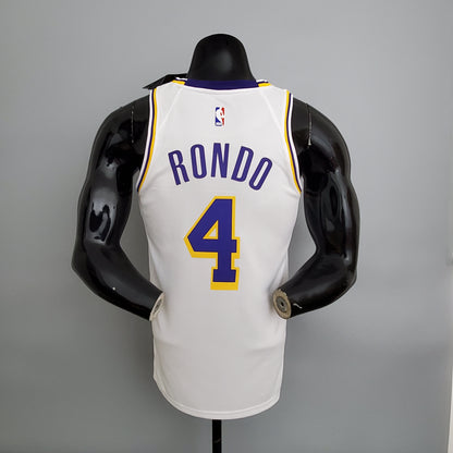 Camisa NBA Lakers #4 Rondo New Finals Branca - 23/24