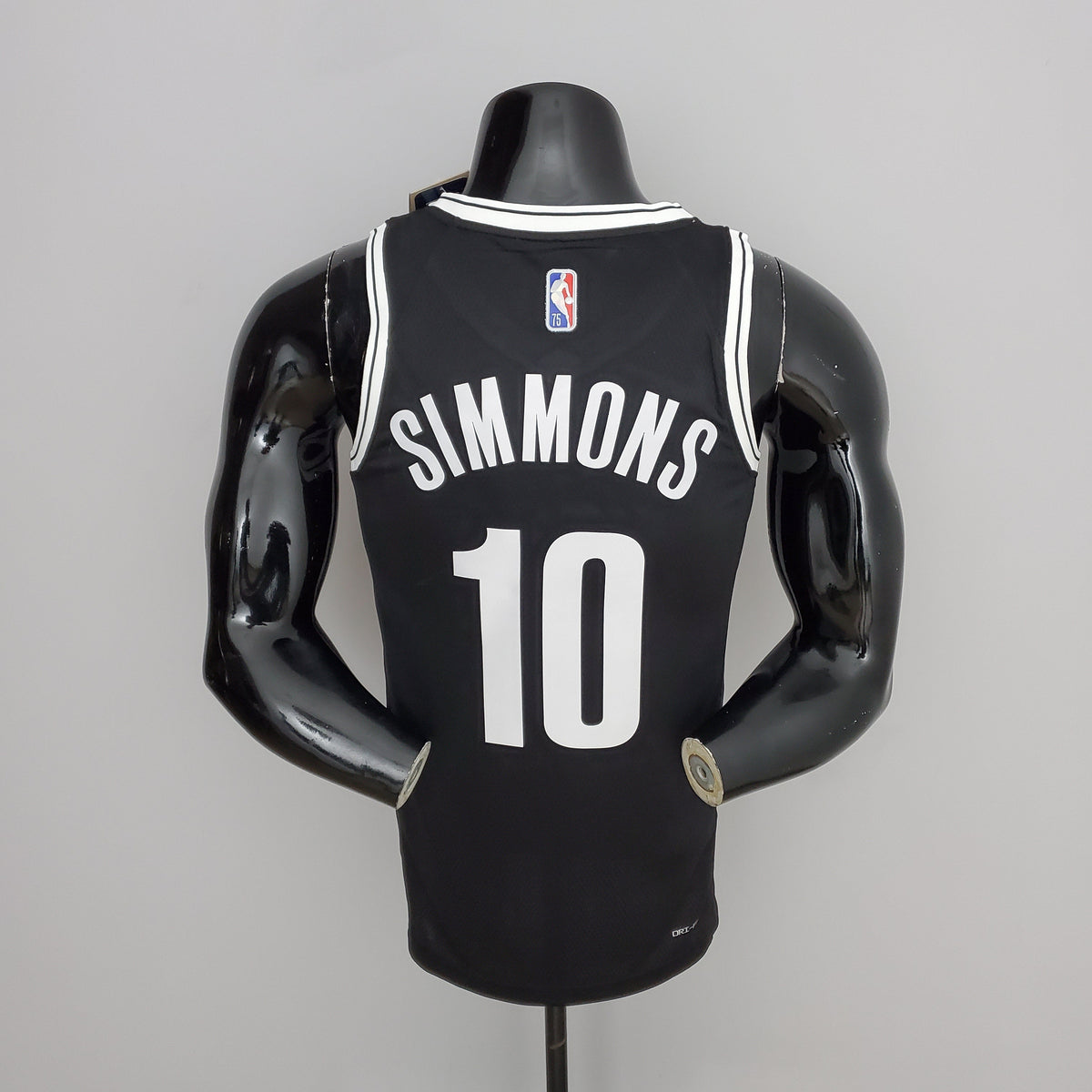 Camisa NBA Brooklyn Nets #10 Personalizável - 75º Aniversário Preta