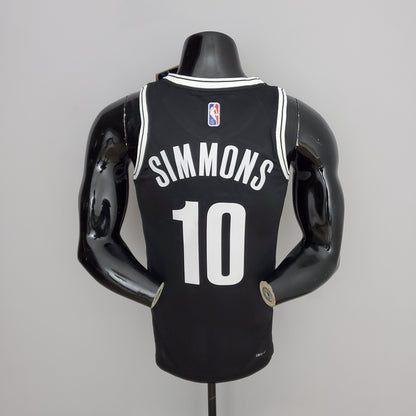 Camisa NBA Brooklyn Nets #10 Personalizável - 75º Aniversário Preta