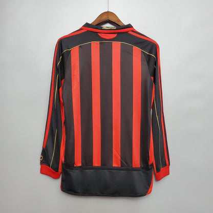Camisa Milan Titular 06/07 - Versão Retrô Manga Comprida