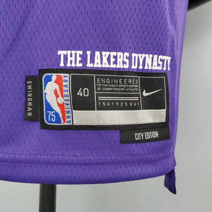 Camisa NBA Lakers #0 Westbrook City Edition Roxa - 23/24