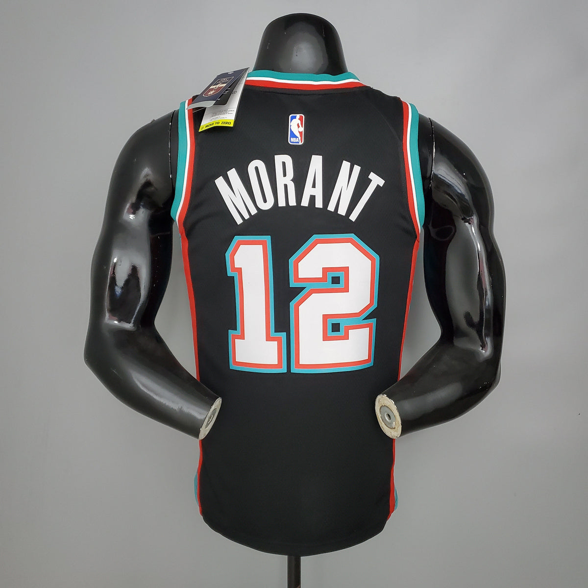 Camisa NBA Memphis Grizzlies #12 Morant - Retrô Preta