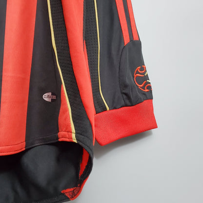 Camisa Milan Titular 06/07 - Versão Retrô Manga Comprida