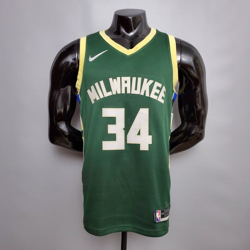 Camisa NBA Milwaukee Bucks #34 Antetokounmpo - Verde Fruta