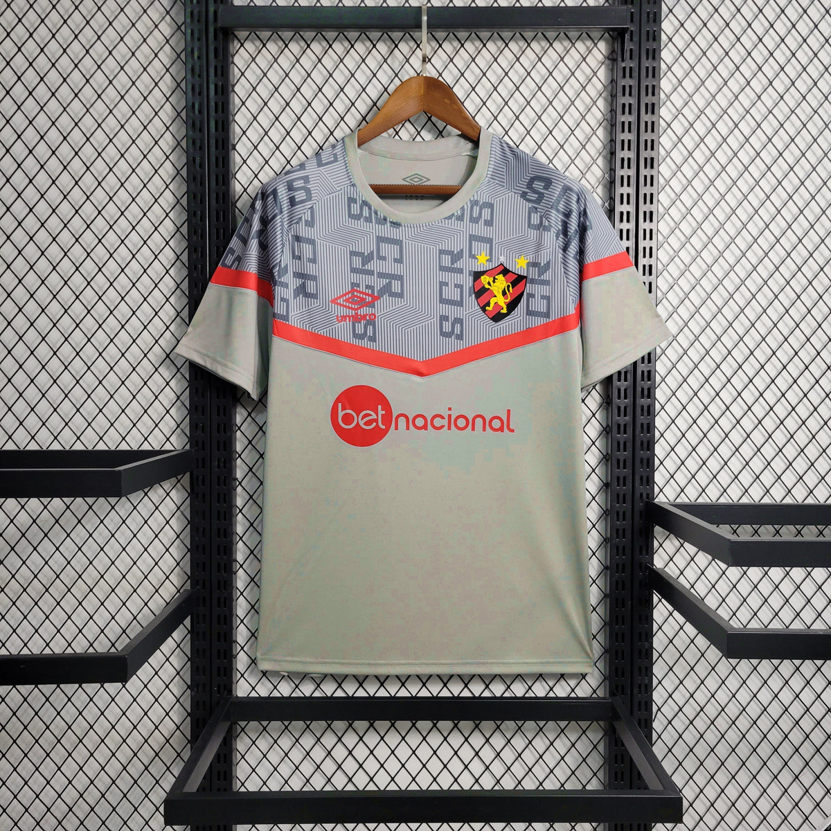Camisa de Treino Sport Recife 23/24 - Umbro Masculina - Cinza