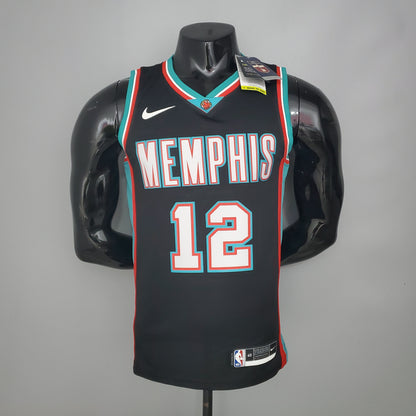 Camisa NBA Memphis Grizzlies #12 Morant - Retrô Preta
