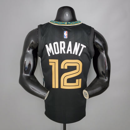 Camisa NBA Memphis Grizzlies #12 Morant - City Edition Preta