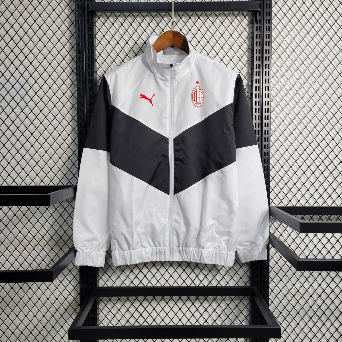 Jaqueta Corta-Vento Milan 23/24 - Branco e Preto