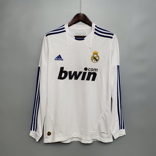 Camisa Titular do Real Madrid 10/11 - Versão Retrô Manga Comprida