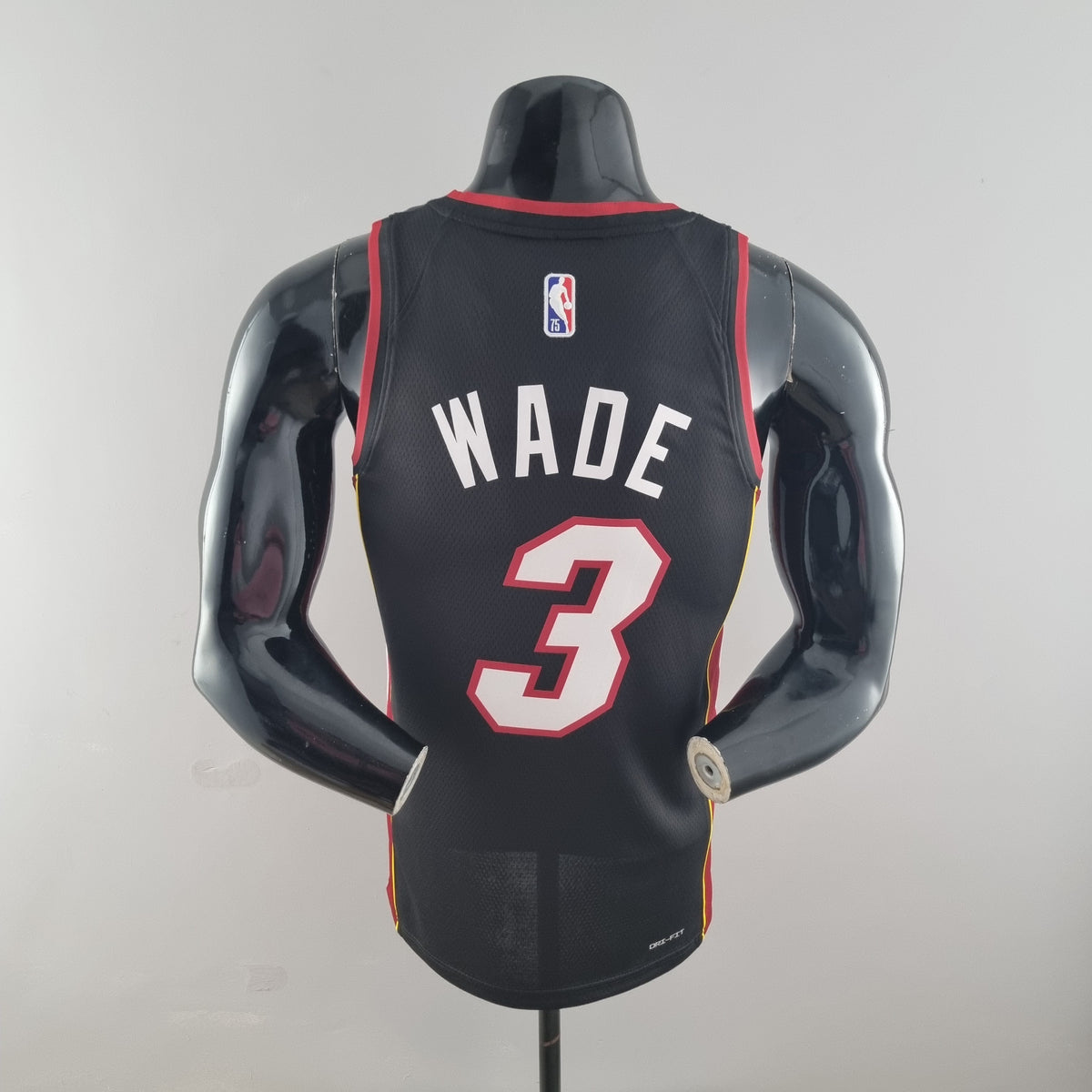 Camisa NBA Miami Heat #3 Wade - 75º Aniversário Preta