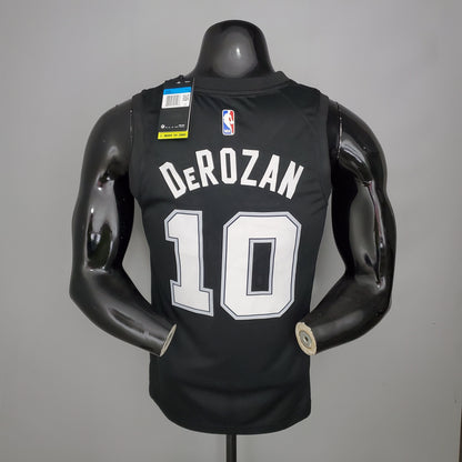 Camisa NBA San Antonio Spurs #10 DeRozan - City Edition Preta