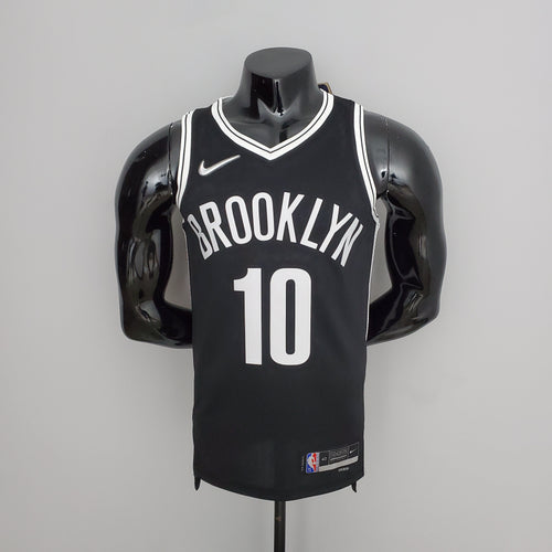 Camisa NBA Brooklyn Nets #10 Personalizável - 75º Aniversário Preta