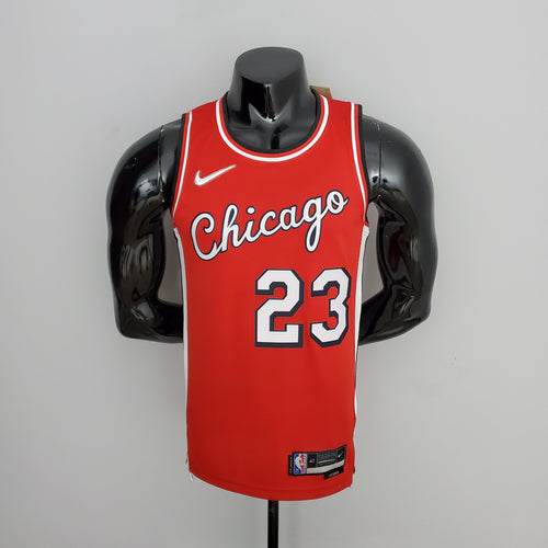 Camisa Chicago Bulls NBA #23 Jordan - 75º Aniversário Vermelha