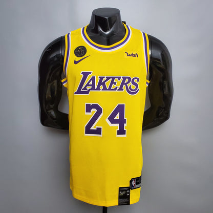 Camisa NBA Lakers #24 Bryant Comemorativa Amarela - 23/24