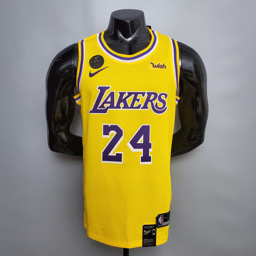 Camisa NBA Lakers #24 Bryant Comemorativa Amarela - 23/24