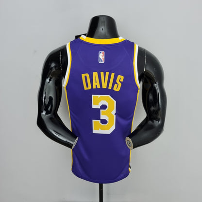 Camisa NBA Lakers #3 Davis Roxa 75º Aniversário - 23/24