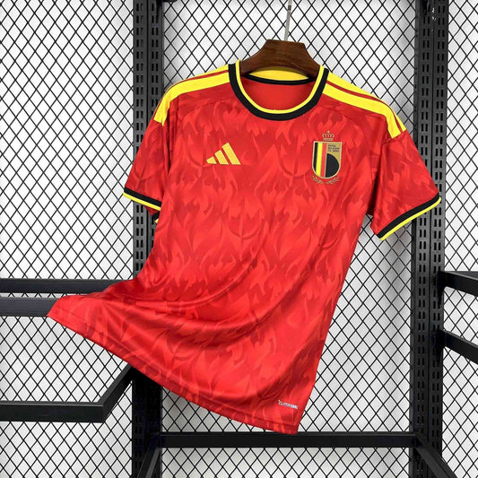 Camisa da Seleção da Bélgica Home 2026/27 - Adidas Torcedor Masculina - Vermelha/Amarela