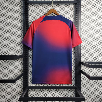 Camisa de Treino do PSG Vermelha e Azul 23/24