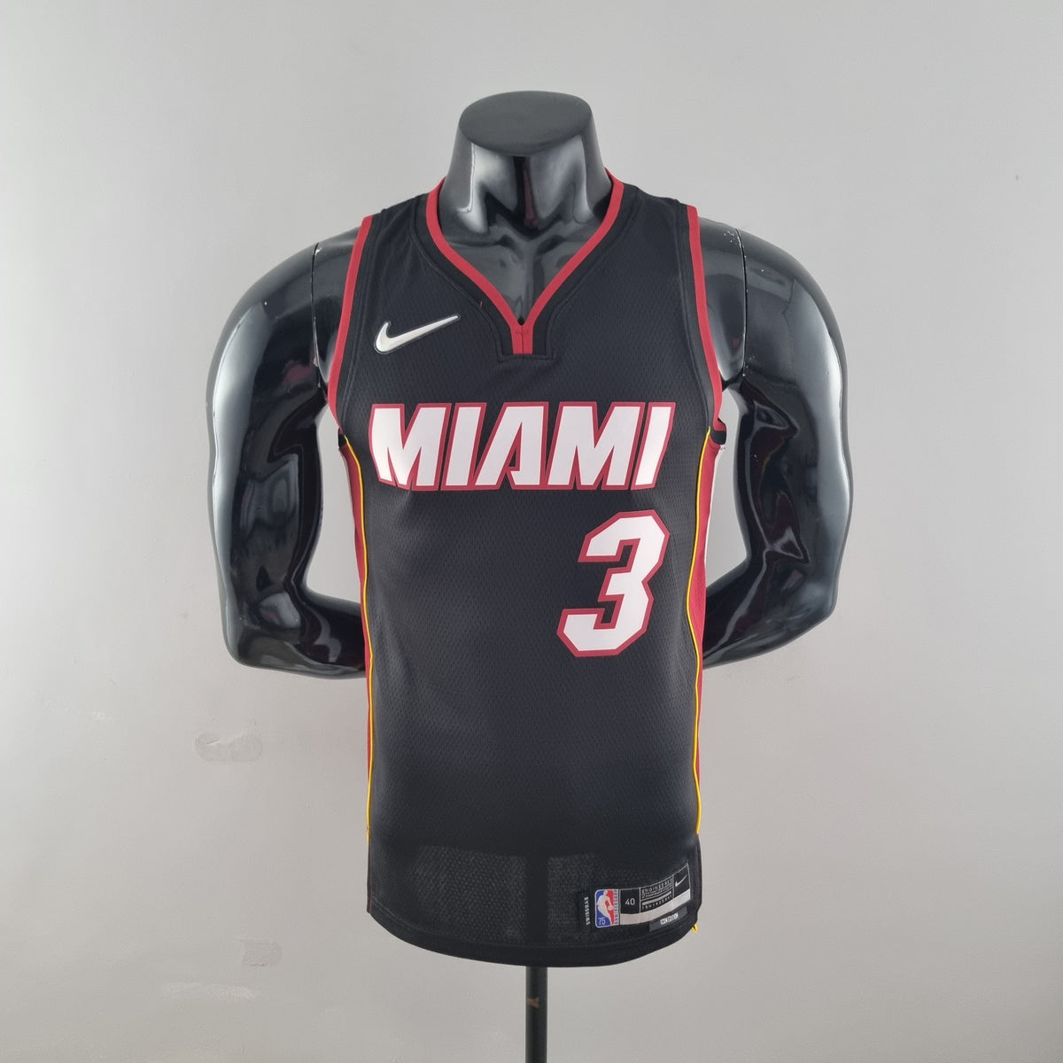 Camisa NBA Miami Heat #3 Wade - 75º Aniversário Preta