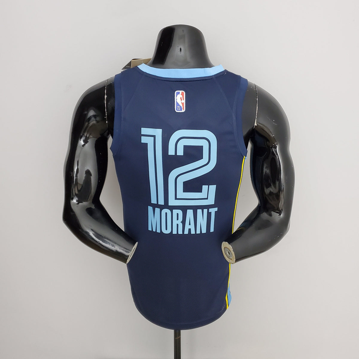 Camisa Memphis Grizzlies NBA #12 Morant - 75º Aniversário Azul