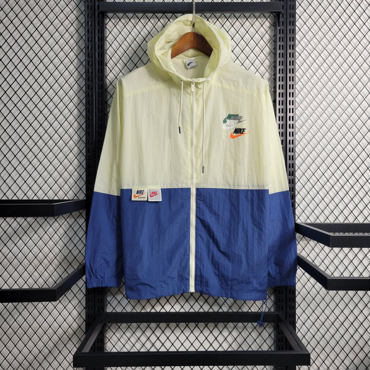 Jaqueta Corta-Vento Nike 23/24 - Bege e Azul