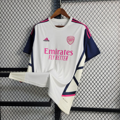 Camisa de Treino Arsenal 23/24 Branca - Adidas Torcedor Masculina - Lançamento