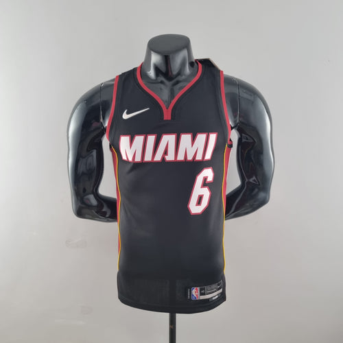 Camisa NBA Miami Heat #6 James - 75º Aniversário Preta