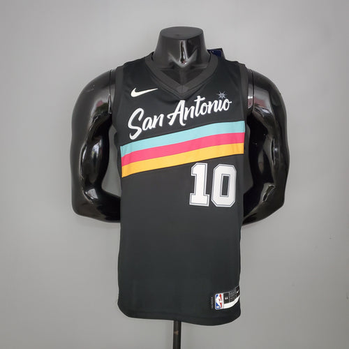 Camisa NBA San Antonio Spurs #10 DeRozan - City Edition Preta