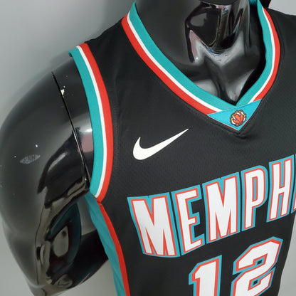 Camisa NBA Memphis Grizzlies #12 Morant - Retrô Preta