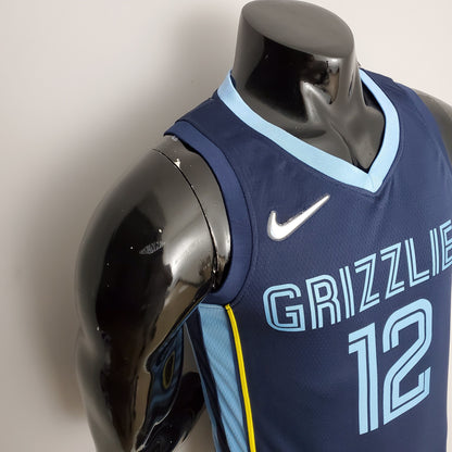Camisa Memphis Grizzlies NBA #12 Morant - 75º Aniversário Azul