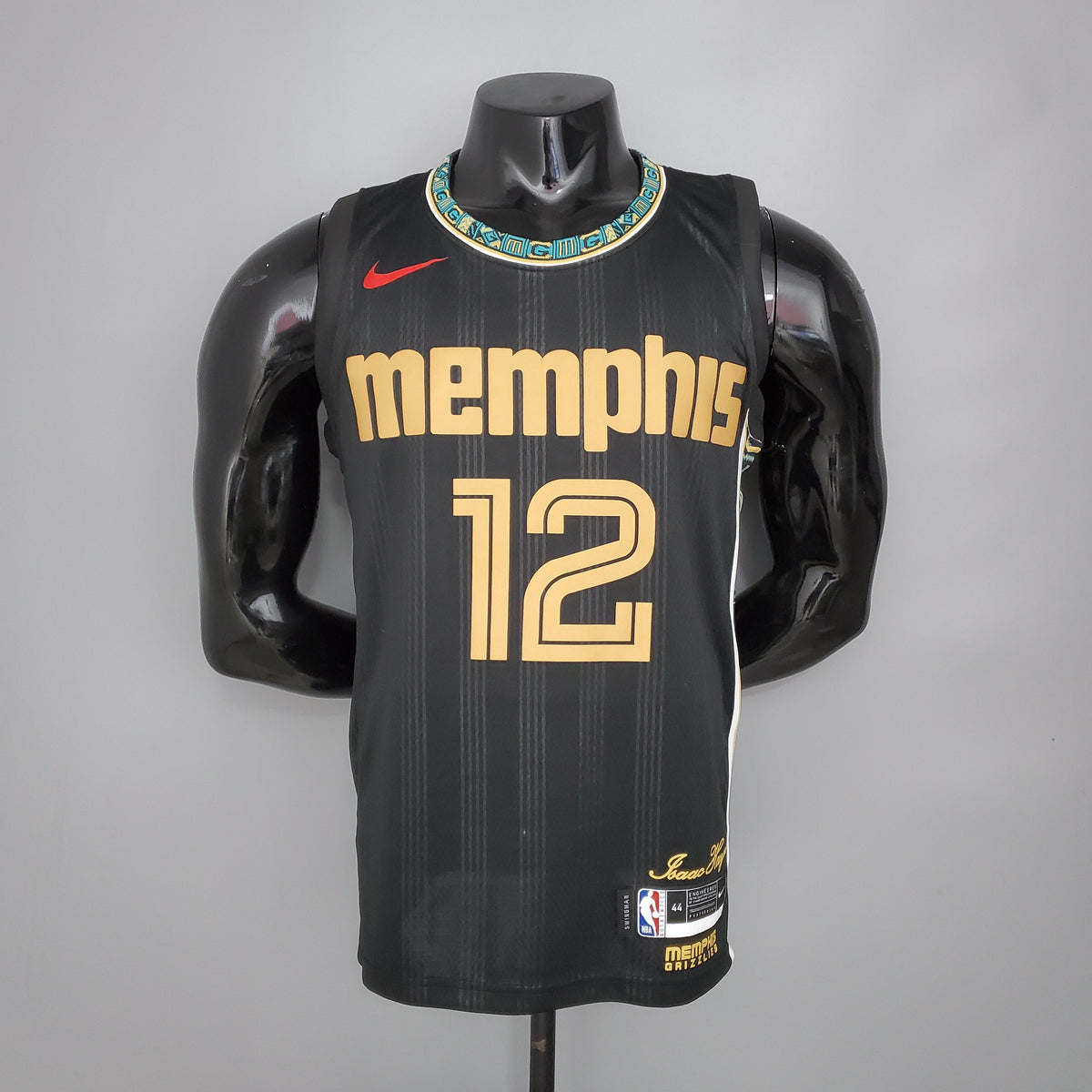 Camisa NBA Memphis Grizzlies #12 Morant - City Edition Preta