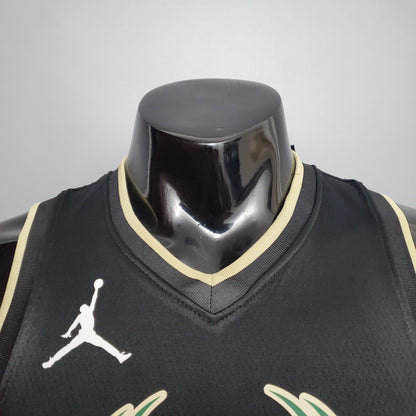 Camisa NBA Milwaukee Bucks #34 Antetokounmpo - Tema Preto