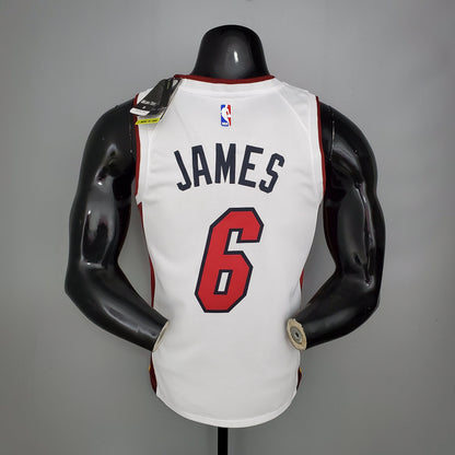 Camisa NBA Miami Heat #6 James - 75º Aniversário Branca
