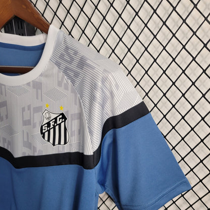 Camisa de Treino Santos 23/24 - Umbro Torcedor Masculina - Branca e Azul