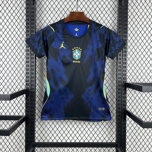 Camisa Seleção Brasil Away 2026/27 - Jordan Torcedor Feminina - Azul/Preta