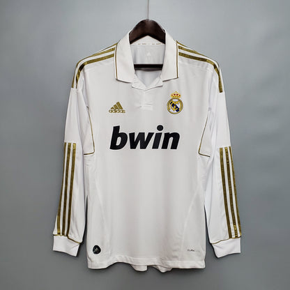 Camisa Titular do Real Madrid 11/12 - Versão Retrô Manga Comprida