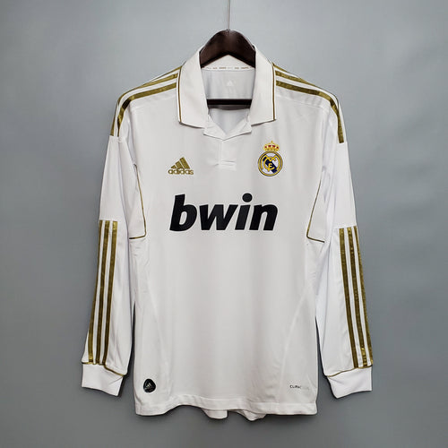 Camisa Titular do Real Madrid 11/12 - Versão Retrô Manga Comprida