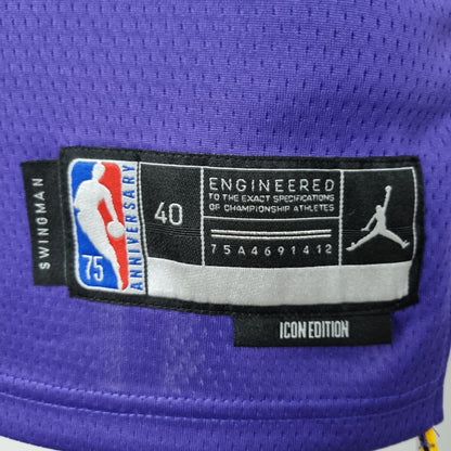 Camisa NBA Lakers #0 Westbrook Roxa 75º Aniversário - 23/24