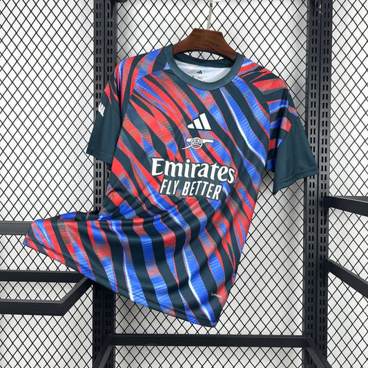 Camisa Pré-Jogo Arsenal 2026/27 - Adidas Masculina Torcedor - Vermelha/Azul