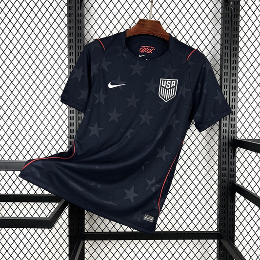 Camisa Seleção Estados Unidos Reserva 2026/27 - Nike Torcedor Masculina - Preta/Branca