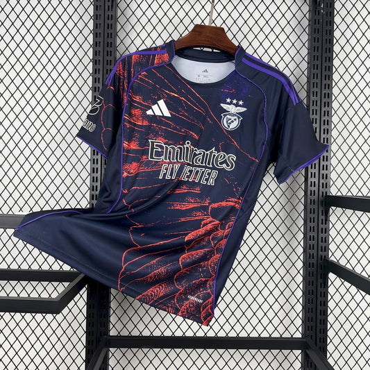 Camisa Third Benfica 2026/27 - Adidas Masculina Torcedor - Preta/Vermelha